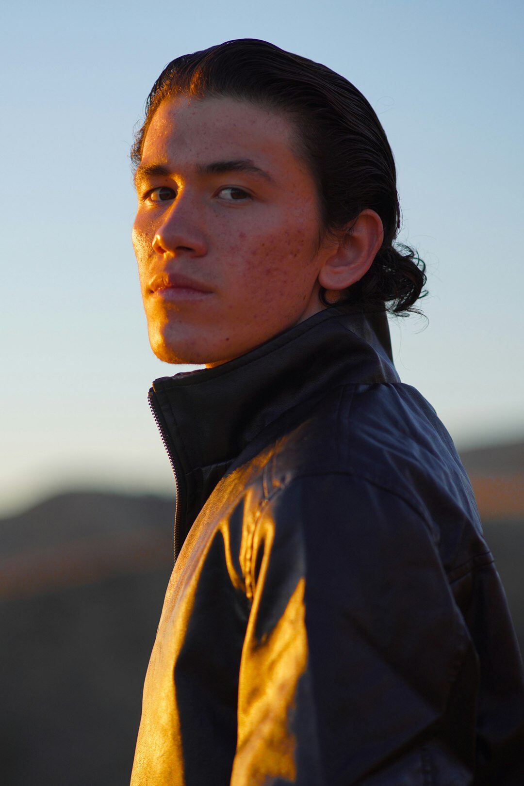 Portrait of a young Chilean man with short beard
